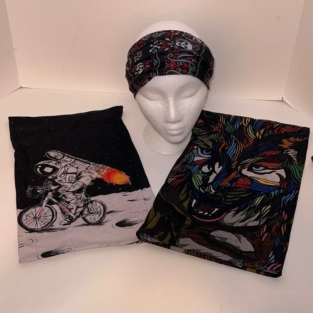 Biker Bundle Of Headbands Face Cover O/S